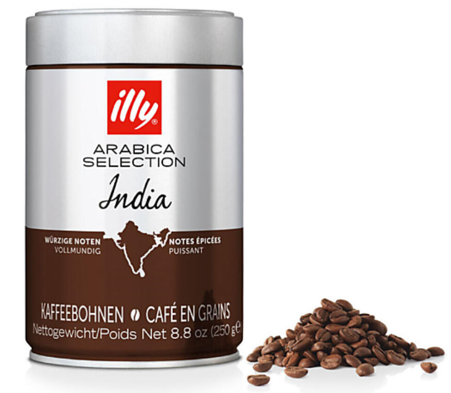 3kg Illy arabica selection India beans tin 250 gr.