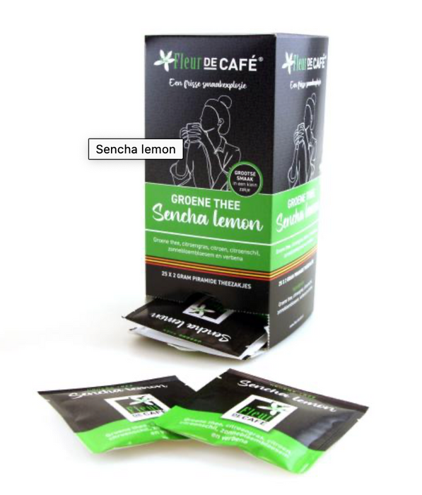 Sachets de thé Sencha au citron, 50 pièces