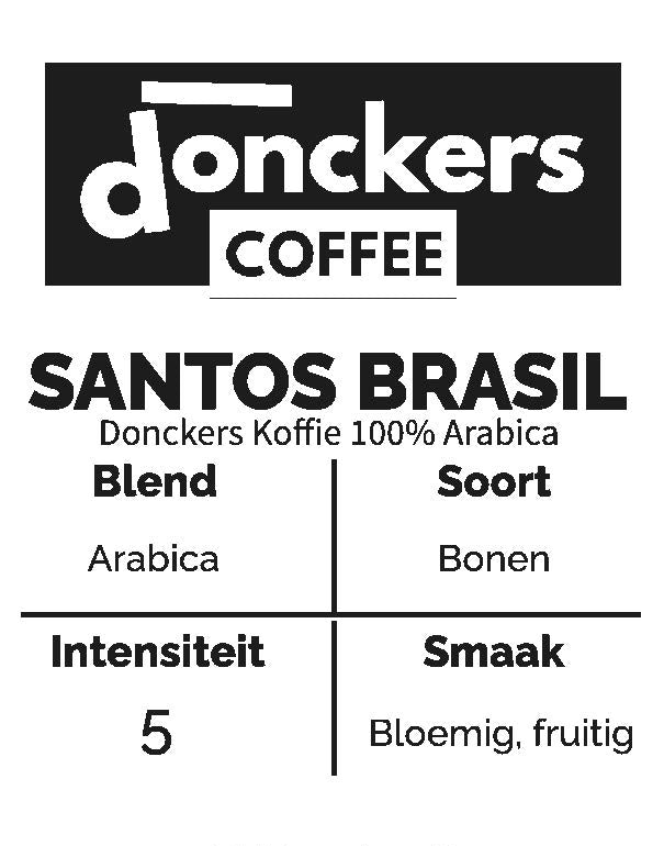 2 x 500 g de café Donckers Santos en grains du Brésil, 100 % Arabica