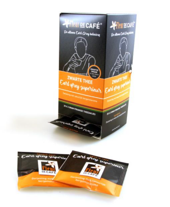 Sachets de thé Earl Grey de qualité supérieure, 50 pièces